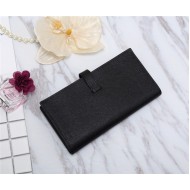 Hermes Bearn Gusset Wallet Epsom Calfskin In Black High