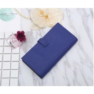 Hermes Bearn Gusset Wallet Epsom Calfskin In Navy High