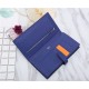 Hermes Bearn Gusset Wallet Epsom Calfskin In Navy High