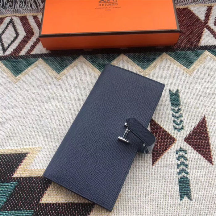 Hermes Bearn Gusset Wallet Epsom Calfskin High