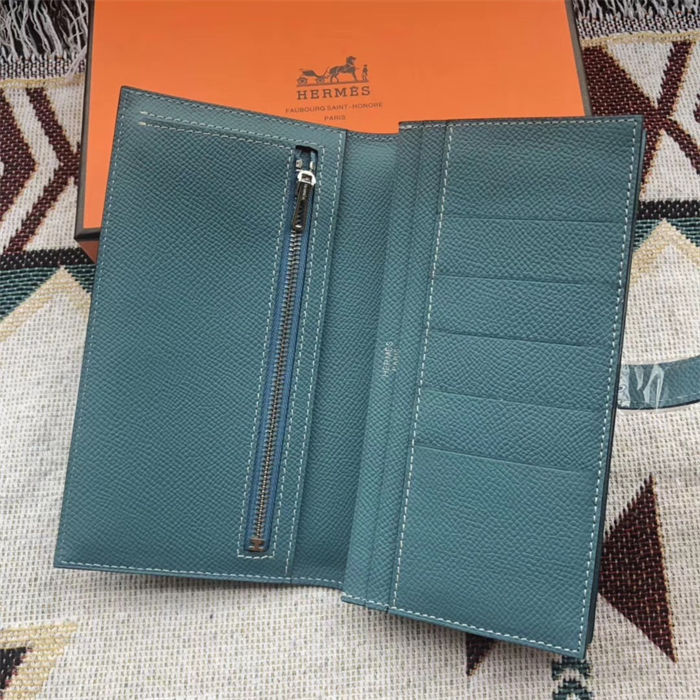 Hermes Bearn Gusset Wallet Epsom Calfskin High