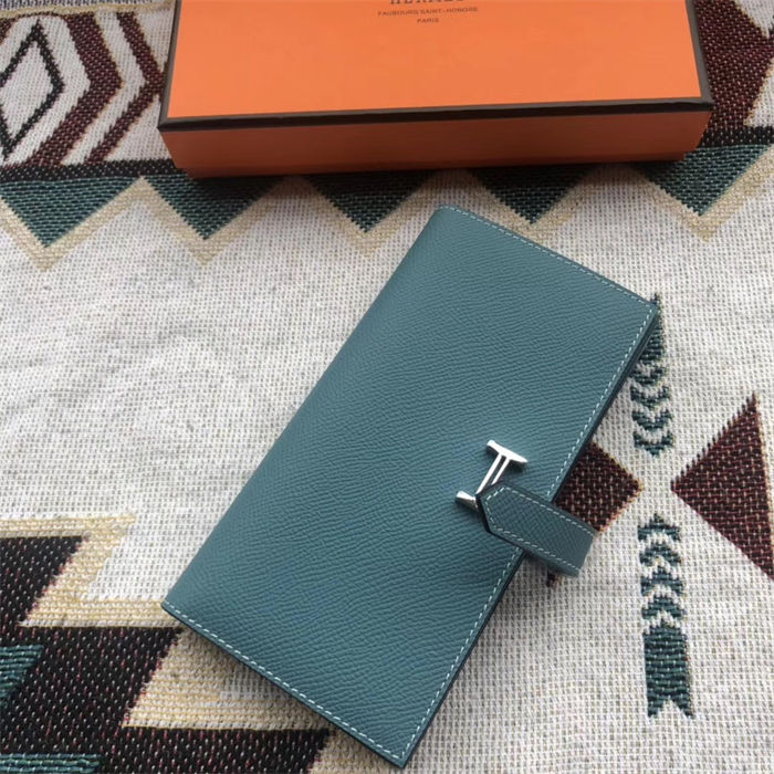 Hermes Bearn Gusset Wallet Epsom Calfskin High