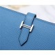 Hermes Bearn Gusset Wallet Epsom Calfskin In Denim-Blue High