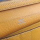 Hermes Bearn Gusset Wallet Epsom Calfskin In Mustard High