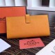 Hermes Bearn Gusset Wallet Epsom Calfskin In Mustard High