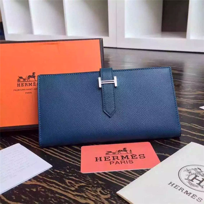 Hermes Bearn Gusset Wallet Epsom Calfskin High