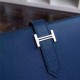 Hermes Bearn Gusset Wallet Epsom Calfskin In Dk-Blue High