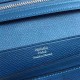 Hermes Bearn Gusset Wallet Epsom Calfskin In Dk-Blue High