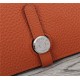 Hermes Dogon Combine Wallet Calfskin In Orange High