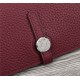 Hermes Dogon Combine Wallet Calfskin In Burgundy High