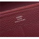 Hermes Dogon Combine Wallet Calfskin In Burgundy High