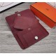 Hermes Dogon Combine Wallet Calfskin In Burgundy High