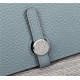 Hermes Dogon Combine Wallet Calfskin In Grey-Blue High