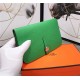 Hermes Dogon Combine Wallet Calfskin In Green High