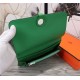 Hermes Dogon Combine Wallet Calfskin In Green High