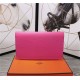 Hermes Dogon Combine Wallet Calfskin In Fuchsia High