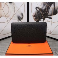 Hermes Dogon Combine Wallet Calfskin In Black High