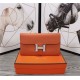 Hermes Constance Long Wallet Calfskin In Orange High