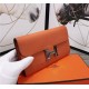 Hermes Constance Long Wallet Calfskin In Orange High