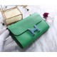 Hermes Constance Long Wallet Epsom Calfskin In Green High