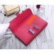 Hermes Constance Long Wallet Epsom Calfskin In Rose Red High