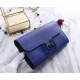 Hermes Constance Long Wallet Epsom Calfskin In Navy High