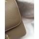 Hermes Mini Constance 18cm/24cm Epsom Bag Silver/Gold Metal Etoupe High