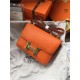 Hermes Mini Constance 18cm/24cm Epsom Bag Silver/Gold Metal Orange High