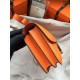 Hermes Mini Constance 18cm/24cm Epsom Bag Silver/Gold Metal Orange High