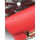 Hermes Mini Constance 18cm/24cm Epsom Bag Silver/Gold Metal Red High