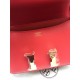 Hermes Mini Constance 18cm/24cm Epsom Bag Silver/Gold Metal Red High