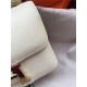 Hermes Mini Constance 18cm/24cm Epsom Bag Silver/Gold Metal Cream High