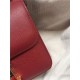 Hermes Mini Constance 18cm/24cm Epsom Bag Silver/Gold Metal Burgundy High