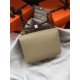 Hermes Mini Constance 18cm/24cm Epsom Bag Silver/Gold Metal Tourterelle High