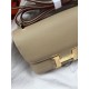 Hermes Mini Constance 18cm/24cm Epsom Bag Silver/Gold Metal Tourterelle High