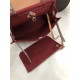 Hermes Herbag 31 bag Canvas and Leather Burgundy High