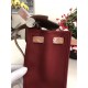 Hermes Herbag 31 bag Canvas and Leather Burgundy High