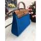 Hermes Herbag 31 bag Canvas and Leather Royal Blue High