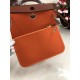 Hermes Herbag 31 bag Canvas and Leather Orange High