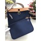 Hermes Herbag 31 bag Canvas and Leather Navy High