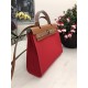 Hermes Herbag 31 bag Canvas and Leather Red High