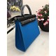 Hermes Herbag 31 bag Canvas and Leather Royal Blue High