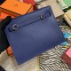 Hermes Kelly Danse 22cm Evercolor WAX Metal Navy Gold/Silver Metal High