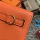 Hermes Kelly Danse 22cm Evercolor WAX Metal Orange Gold/Silver Metal High