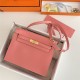 Hermes Kelly Danse 22cm Evercolor WAX Rose eLipstick Gold Metal High