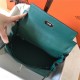 Hermes Kelly 25/28cm Retourne Bag Togo Leather In Malachite WAX High