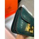 Hermes Mini Constance Crocodile Leather Bag Silver/Gold Metal High