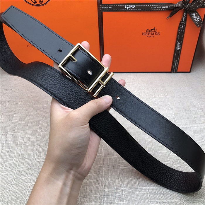 Hermes Nathan 32 reversible belt Togo Black High