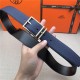 Hermes Nathan 32 reversible belt Togo Navy High