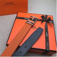 Hermes Nathan 32 reversible belt Togo Orange High